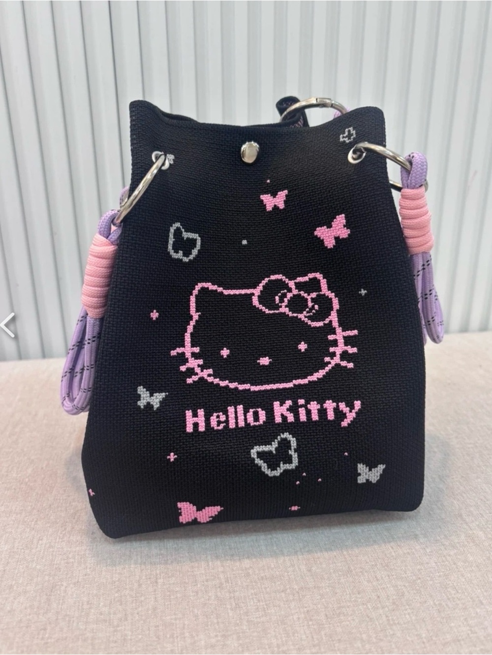 Hello Kitty Black Bag with Pink & Lilac Accents